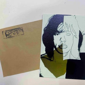 Cartão postal de Andy Warhol ENTREVISTA serigrafia cm 15x10 certificado TIM HUNT ex-diretor Warhol Estate
