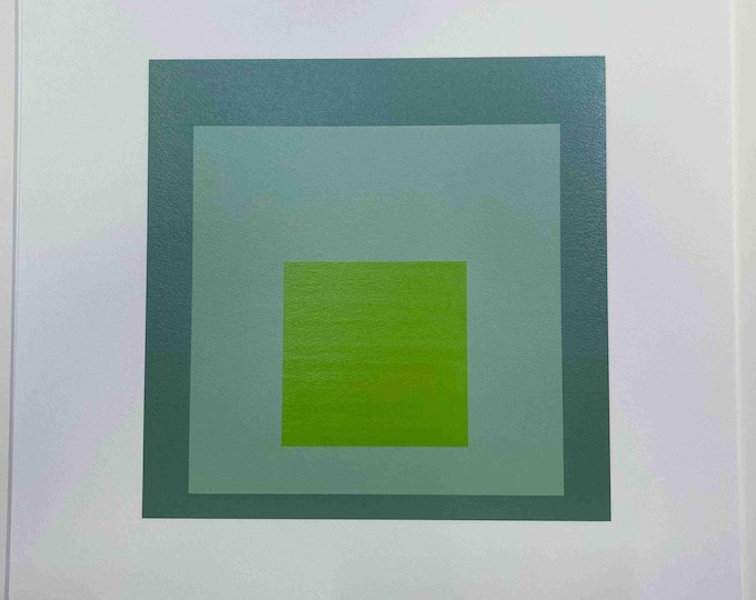 JOSEF ALBERS (1888-1976) Title: Homage to the Square 1 silkscreen with certificate of authenticity and on photo