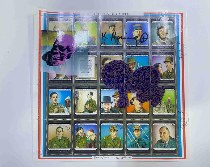 Andy Warhol Postal Sheet stamped and cancelled with certificate