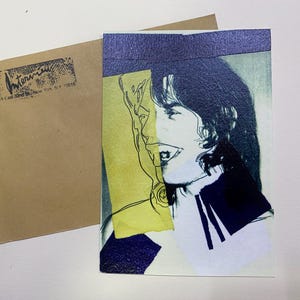 Cartão postal de Andy Warhol ENTREVISTA serigrafia cm 15x10 certificado TIM HUNT ex-diretor Warhol Estate