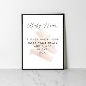 DOWNLOAD IMMEDIATO | Targa con nomi per bambini 5x7, 6x8, 8x10, A4 | Download digitale istantaneo stampabile | PDF | rosa cipria | Baby shower, festa