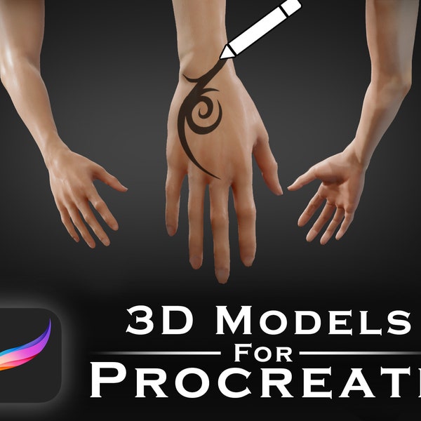 Procréer des modèles 3D - Bras et main féminins - Parfait pour l’art du tatouage | Bras 3D | Coude | | Doigts