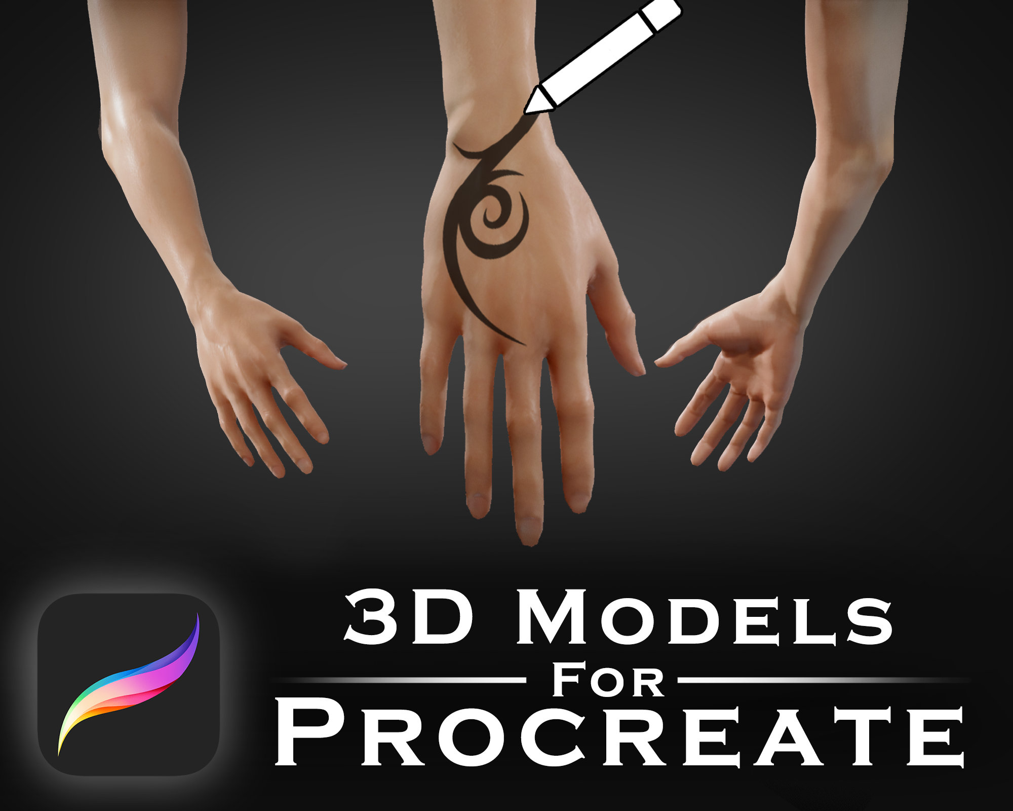 procreate 3d models free tattoo