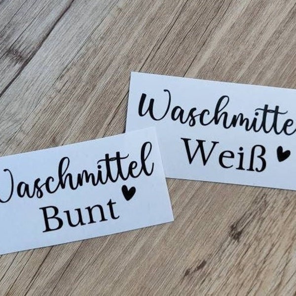 Aufkleber Waschmittel- Set,Schriftzug