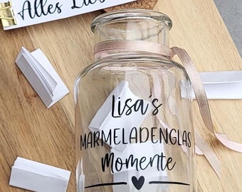 Jam jar stickers | Memory jar | Lettering | Gift idea | Souvenir | Wedding gift | Christmas gift