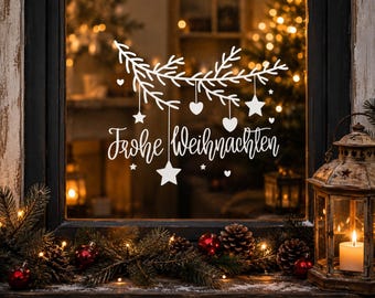 Merry Christmas stickers | Christmas | Christmas stickers | Window cling | Decoration | Christmas window