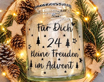"For You" stickers | 24 little joys during Advent | Advent calendar in a jar | Advent calendar idea | DIY Christmas calendar | Colleagues