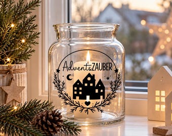 Christmas stickers | Christmas decals | Advent magic | Christmas decorations | Window stickers | Wreath | XL