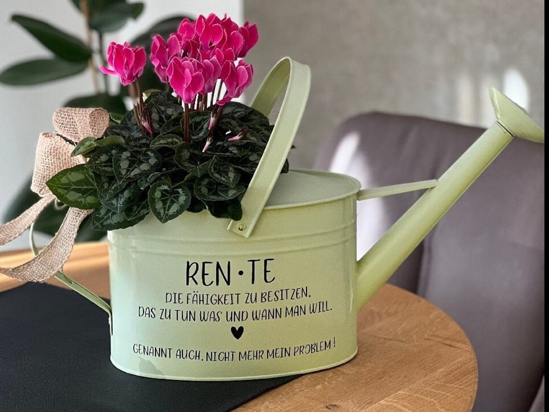 Geschenk Aufkleber Rente Ruhestand Gießkanne Synonym Etsy.de
