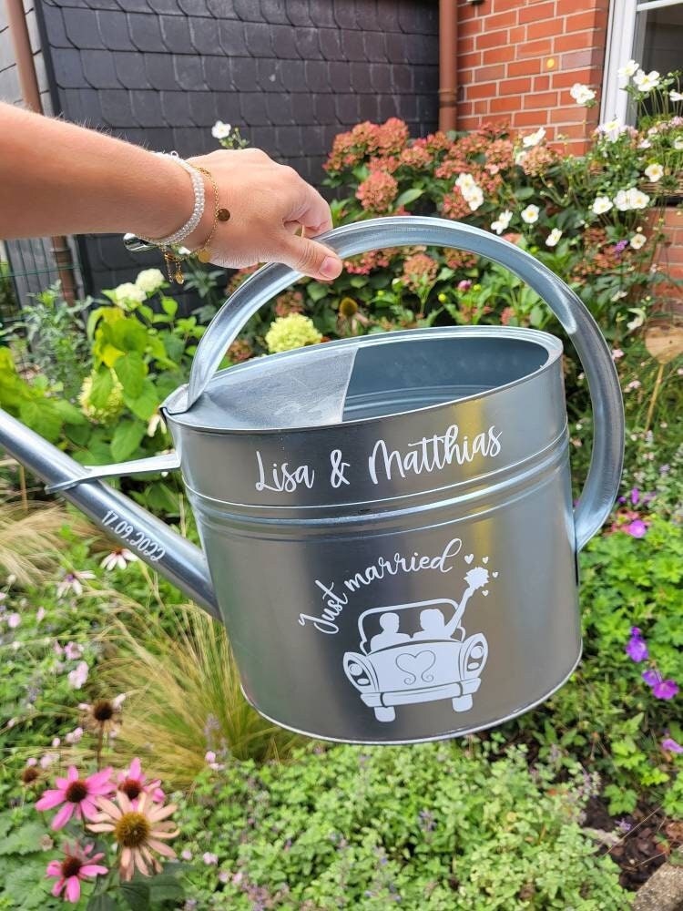 Aufkleber Hochzeit| Gießkanne| Hochzeitskanne| Personalisiert| Geschenk für Hochzeit| Hochzeitsaufkleber