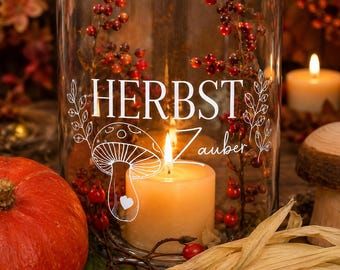 Autumn Magic Stickers – Enchanting autumn decorations for lanterns, glass & windows, window clings