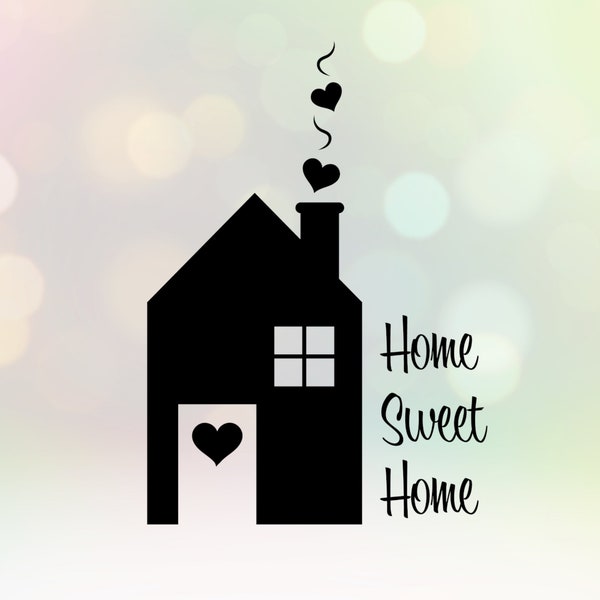 Aufkleber/ Sticker home sweet home|  Deko| Fensterdeko| Fensterbild| Haus