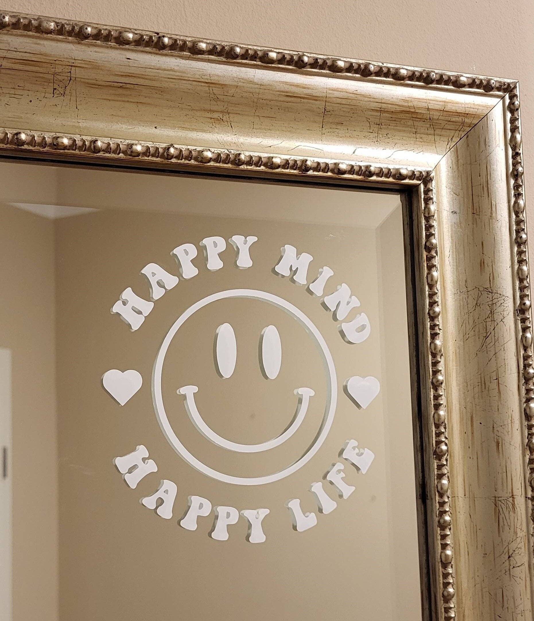 Smiley Gesicht für Spiegel Wandtattoal Art Sticker Vinyl Home