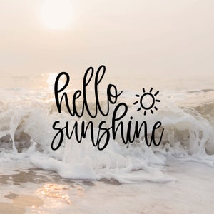 Aufkleber Hello Summer| Sommer| Deko