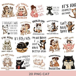 Funny Cat Png For Shirts, Cats Mom Png,  Women Cat Shirts, Cute Humorous Cat Png Designs, Cat T-Shirt Design, Gift for Cat People