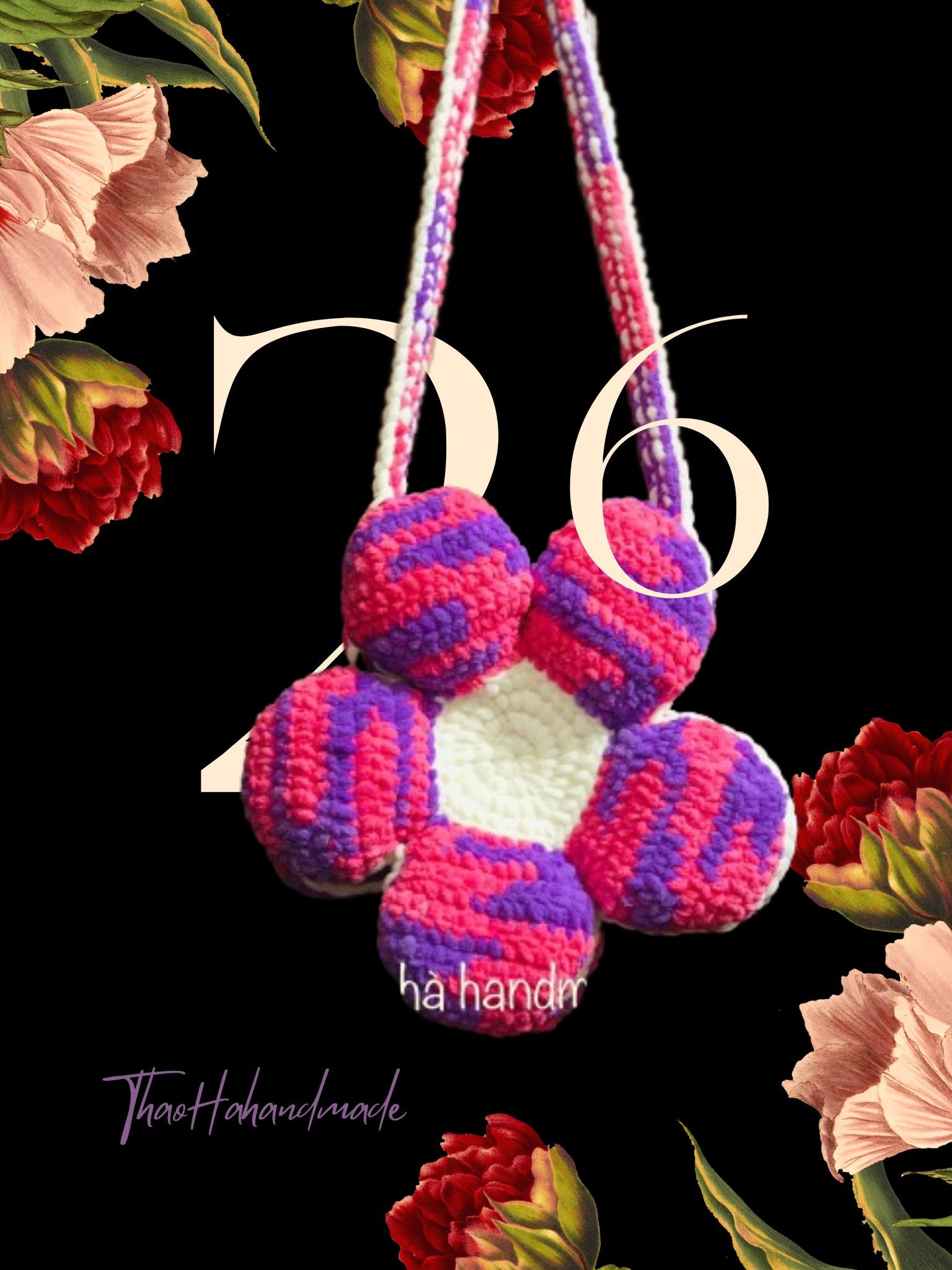 Handmade Crochet Flower Bag,flower Shoulder Bag,floral Bag