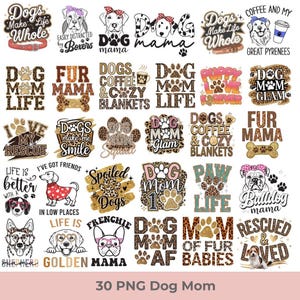 Mama Dog Sublimation Design, Dog Quotes Png, Fur Mama Png, Dog Mama Png, Chihuahua Mom Png, Paw Print Png, Dog Lover Shirt
