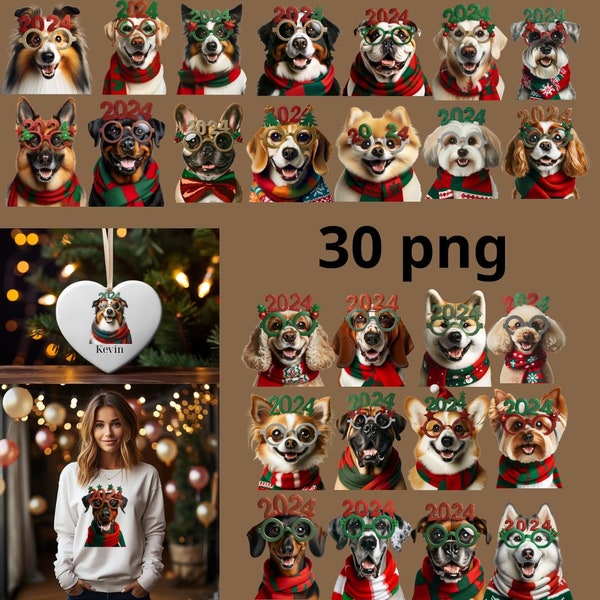 Dog New Year 2024 Png, Happy New Year 2024 Design, Happy New Year Png, New Year Png, New Year Dog Png, Digital Download, Dog Mom Custom Gift