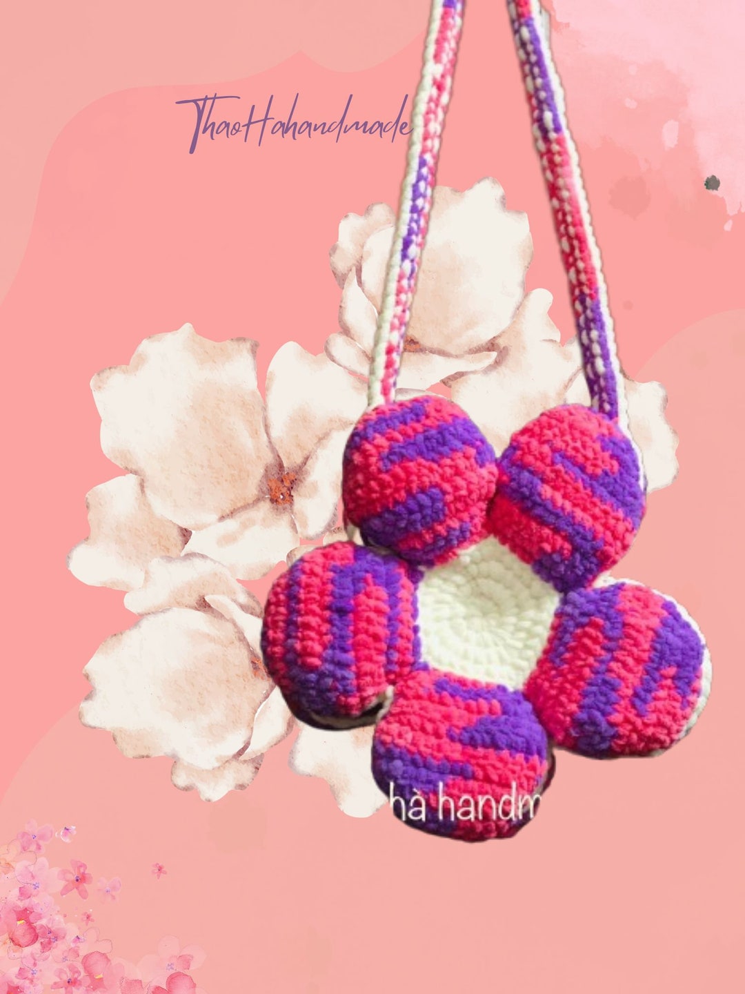 Bag Crochet, Cochet Handbags, Flower Bag Crochet, Bag for