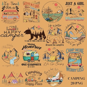 Camping Png Bundle, Camp Life Png, Adventure Shirt Png, Happy Camper Png,  Camping Design Png, Camping Graphic Png