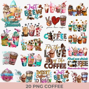 Coffee Png Sublimation, Iced Coffee Png Bundle, Coffee Lover Shirt Png, Coffee Png, Trendy Coffee Sweatshirt, Sublimation Design