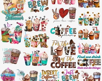 Coffee Png Sublimation, Iced Coffee Png Bundle, Coffee Lover Shirt Png, Coffee Png, Trendy Coffee Sweatshirt, Sublimation Design