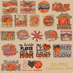 Basketball Mom PNG Bundle, Leopard Mom Png, Sublimation Design, Basketball Mother Shirt Png, Basketball Mama Design