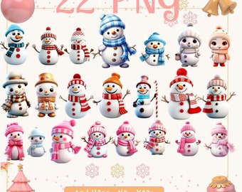 Bundle Snowman Christmas PNG, Christmas Snowgirl Png, Cute Snowman Png, Winter Snowman Png, Christmas Png Design, Digital Download