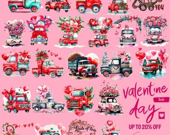 Blumen Valentinstag Auto Png Sublimation, Bundle Valentinstag PNG, Valentinstag Shirt, Herzen Valentinstag Png, digitaler Download
