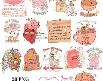 Mental Health Sublimation Bundle, Mental Health Png, Positive Quotes Png, Mental Health Shirt Designs, Motivational Png