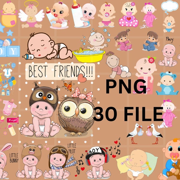 BABY PNG, Cute Baby png, Baby Boy Png, Baby Girl Png, Baby Shower, Baby Newborn Print, Newborn Png, Digital Download