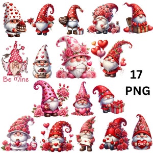 Gnomes Valentines Png, Valentine Gnomes Png, Gnomes Png, Valentine Graphics, Valentine PNG Sublimation