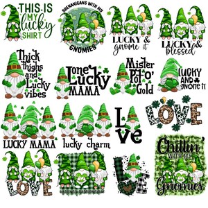 St Patricks Day Lucky Vibes Png, St Patricks Mama Png-Bundle, Happy Patrick&#39;s Day, Shamrock png, Patricks Day Klee, Sublimationsentwürfe