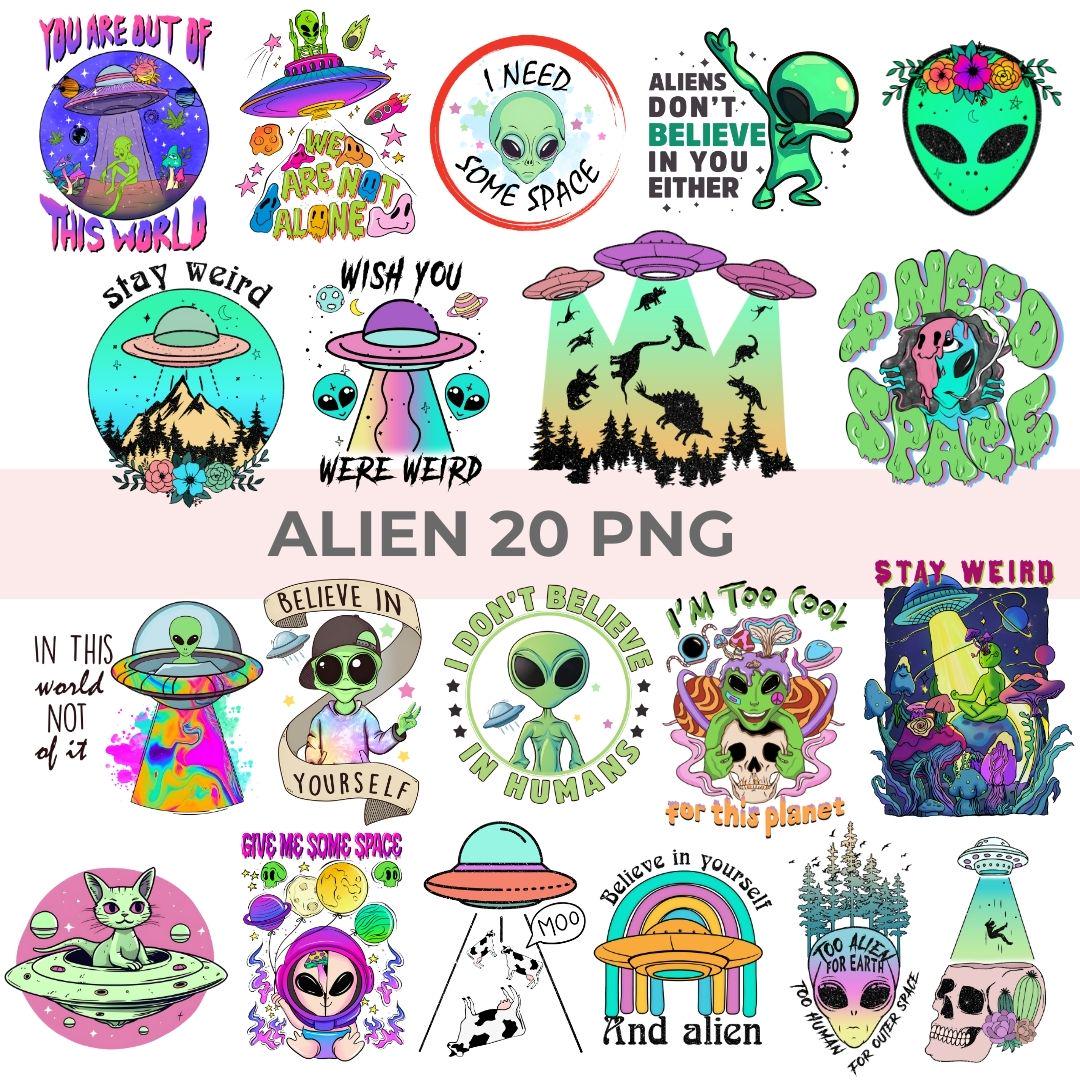 Alien Ufo Png, lustiges Alien-Hemd Png, UFO-Alien, Weltraum Png, niedlicher Astronaut Png, Alien-Grafikdesign, Sublimationspaket