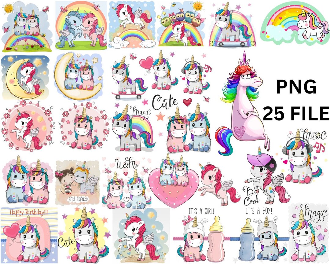 UNICORN PNG, Cute Unicorn Png, Rainbow Unicorn Png, Love Unicorn Png ...