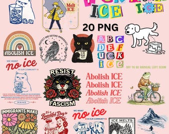 Retro Abschaffen ICE Png Bundle, Demonstration Fck Ice, Politische Radikale Linke, Menschrecht Png, Erwachsenen Humor sarkastische Png, Sublimationsentwürfe
