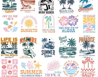 Boho Retro Summer Beach Svg, Summer Beach Png Shirt, Beach Vibes Shirt Files, Retro Beach Girl Png, Floral Summer Png, Inspirational Svg