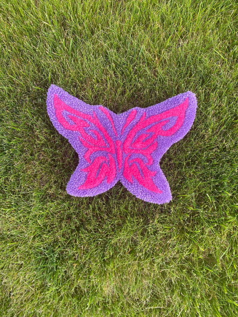 Tufted Butterfly Wall Hanging Etsy