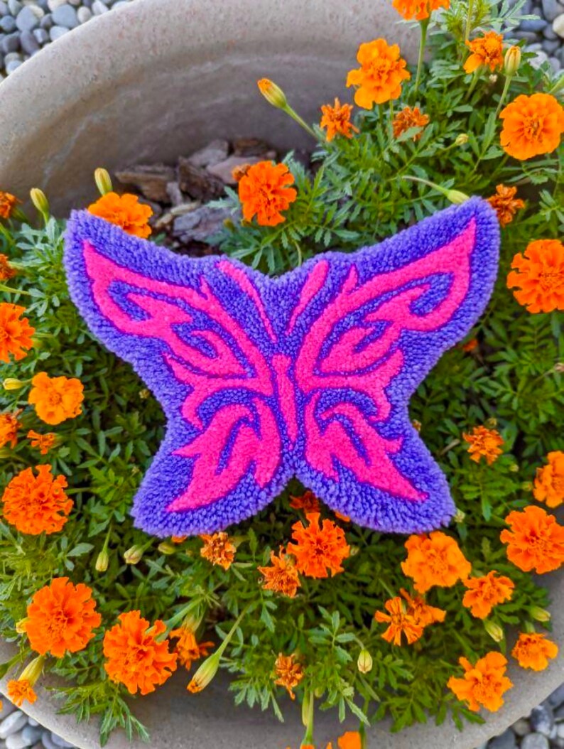 Tufted Butterfly Wall Hanging Etsy