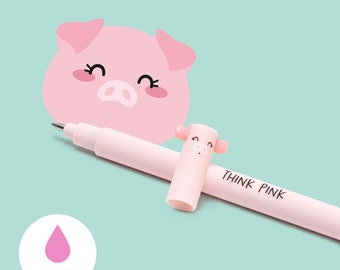 LEGAMI Löschbarer Gelstift Piggy – pink