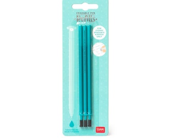 LEGAMI refill set for erasable gel pins – turquoise