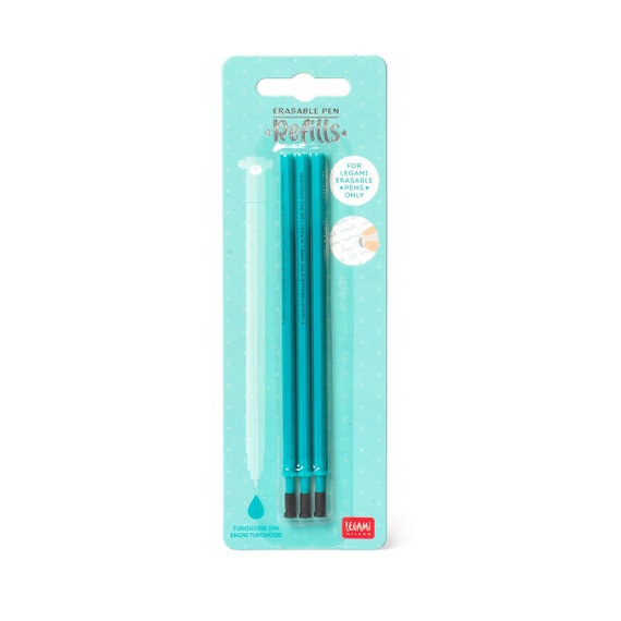 LEGAMI Refill Set for Erasable Gel Pins Turquoise -  Israel