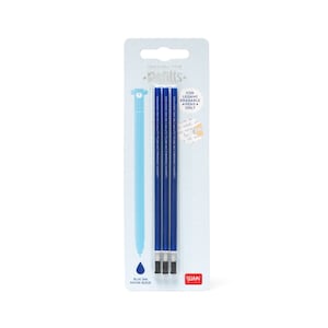 LEGAMI erasable gel pen refill set - blue