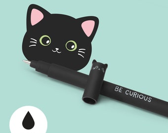 LEGAMI Löschbarer Gelstift Katze – schwarz