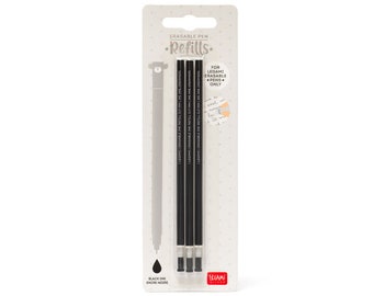 LEGAMI Erasable Gel Pen Refill Set - Black