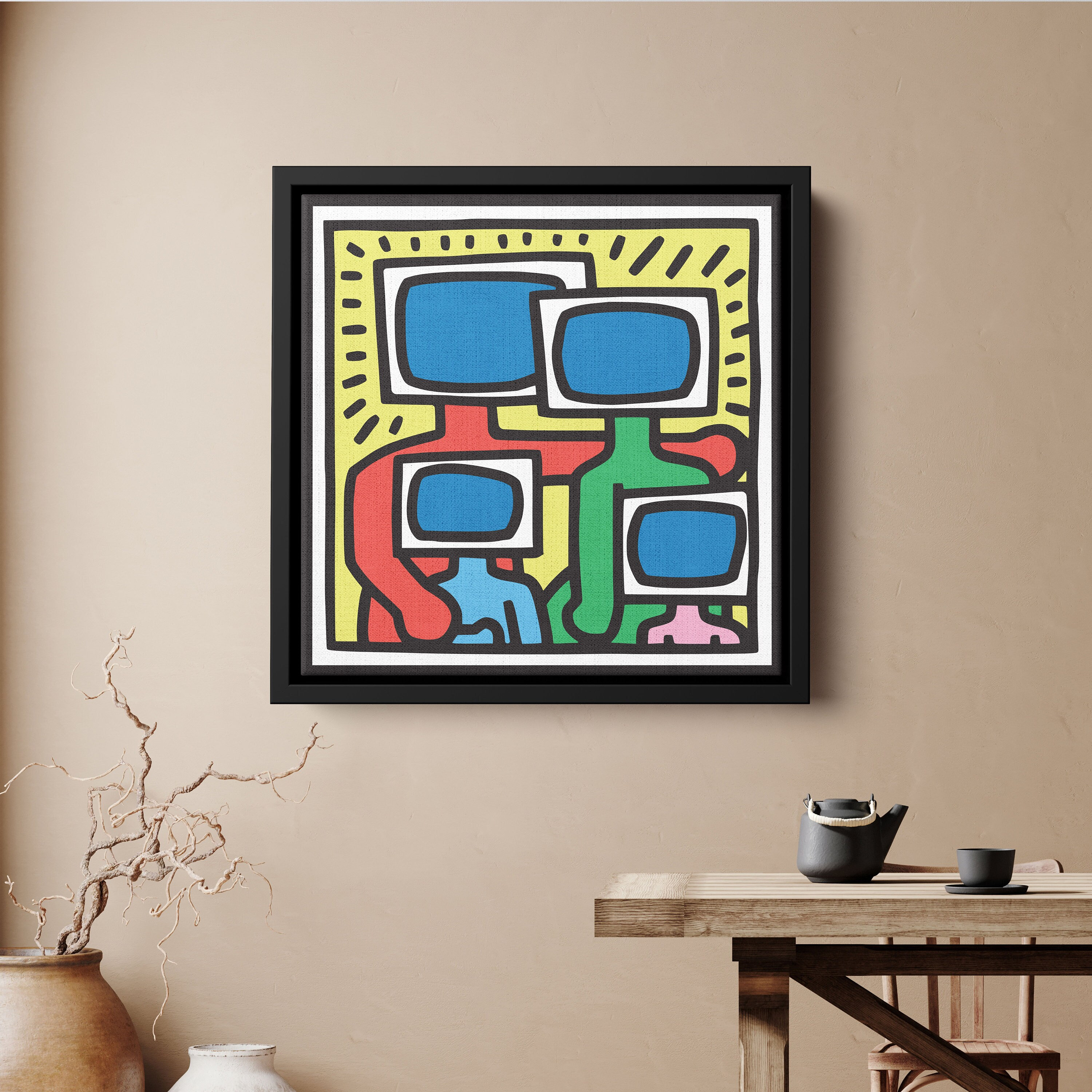 Prints Digital Prints wall decor minimal art Keith Haring modern art