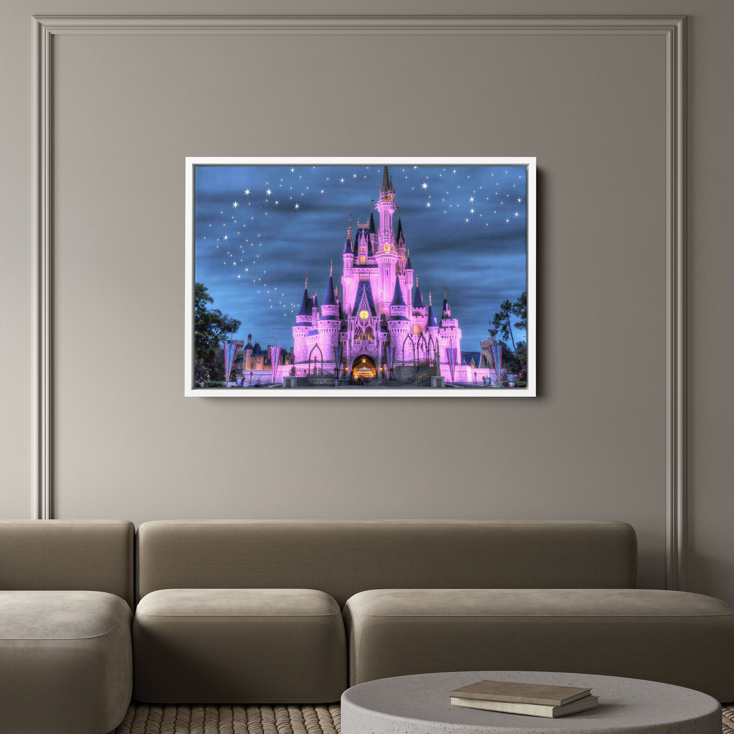 Disney Castle Canvas Wall Art Disneyland Print Disney Etsy