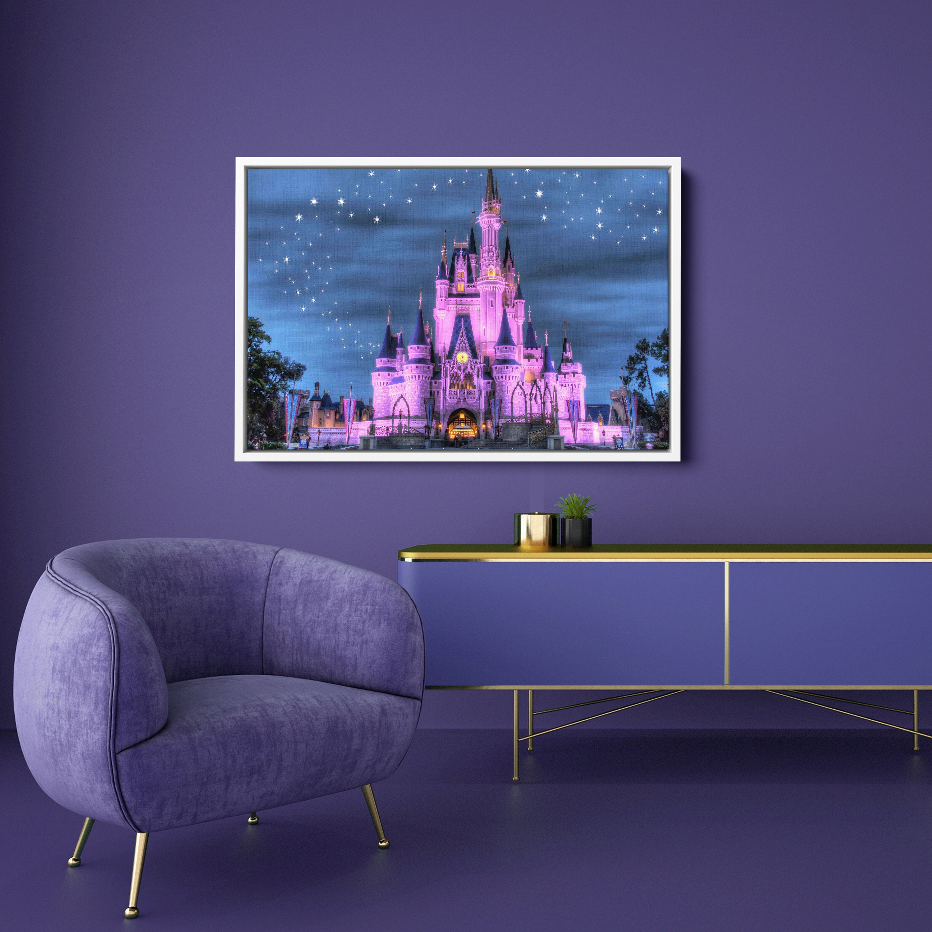 Disney Castle Canvas Wall Art Disneyland Print Disney Etsy