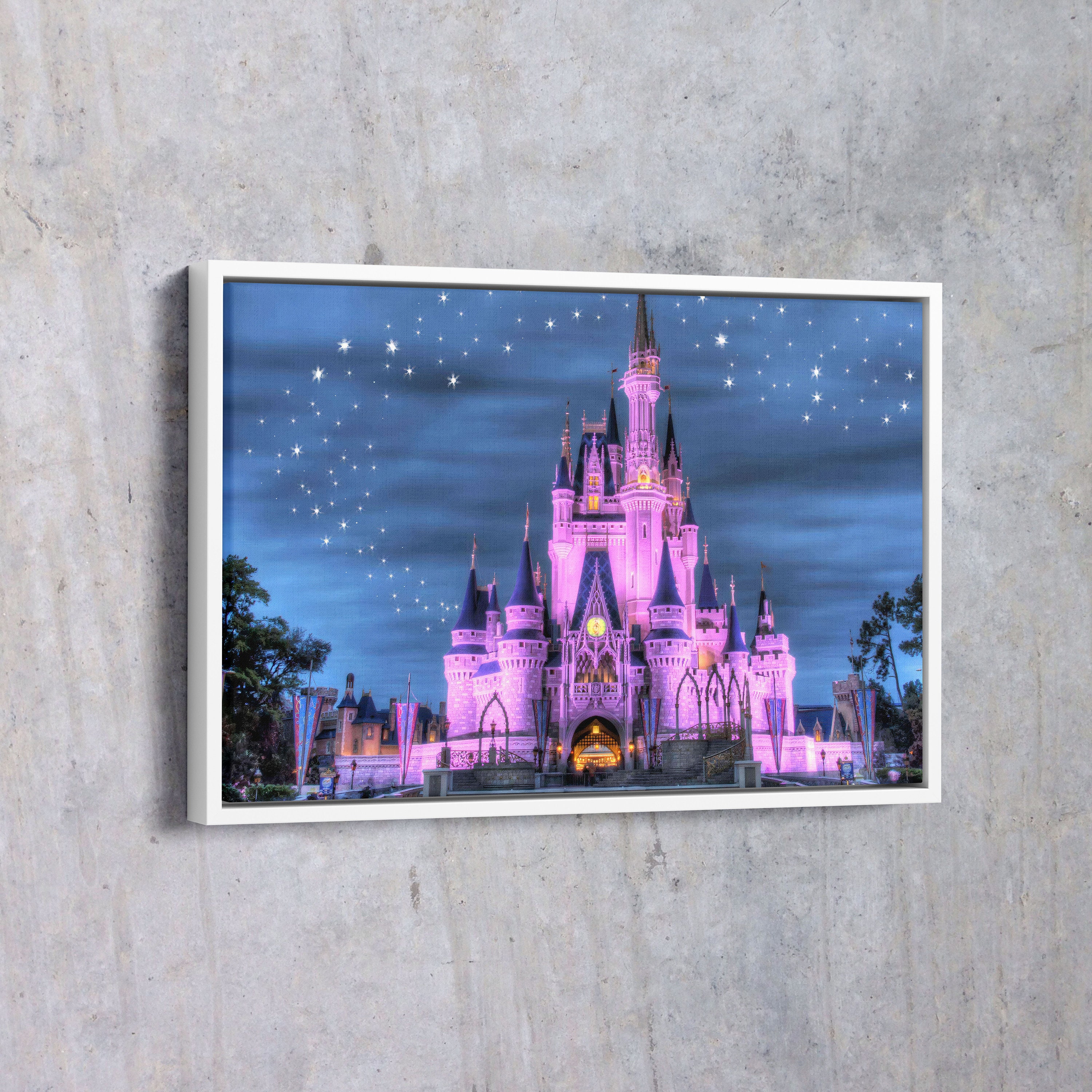 Disney Castle Canvas Wall Art Disneyland Print Disney Etsy