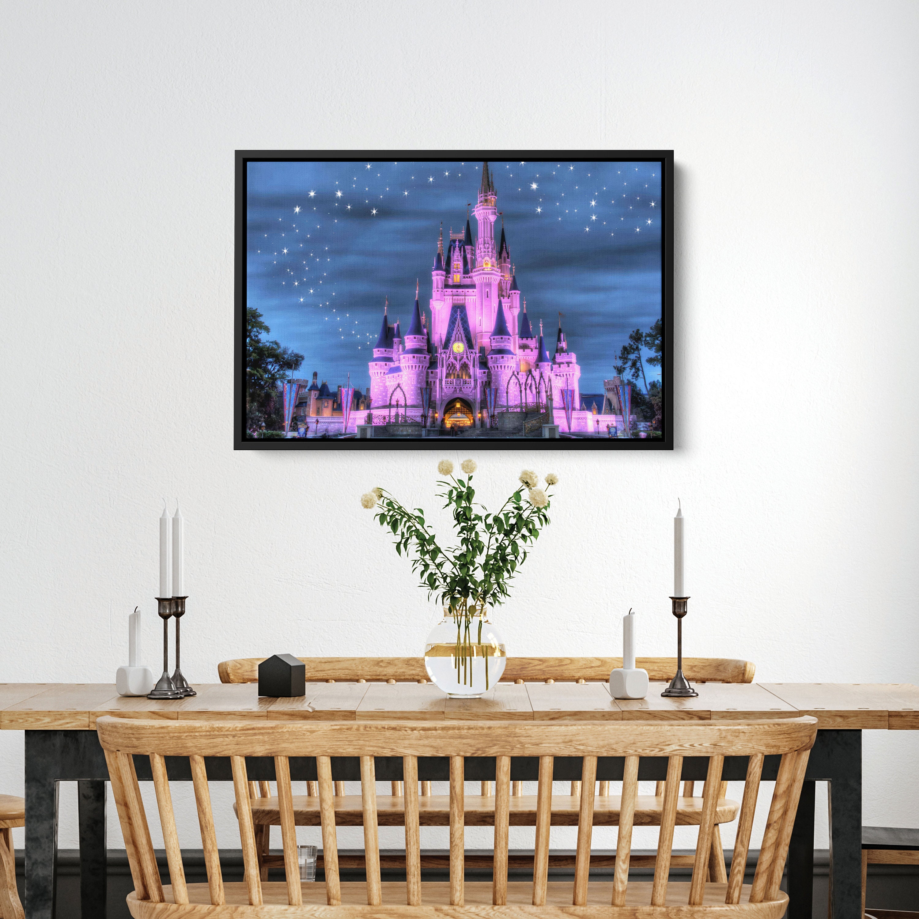 Disney Castle Canvas Wall Art Disneyland Print Disney Etsy